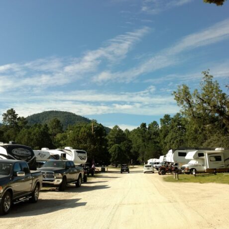 Spacious RV sites with hookups and scenic surroundings