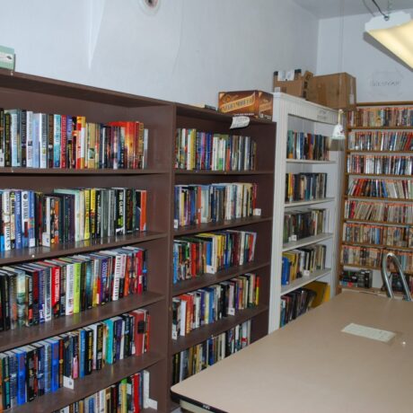 Community lending library offering books and learning resources